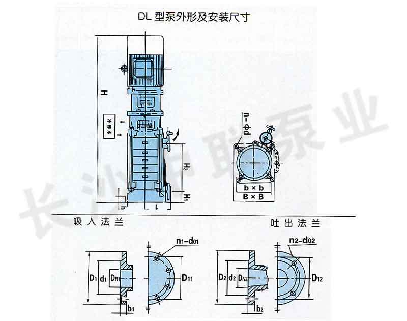 DLR立式多级水泵安装图